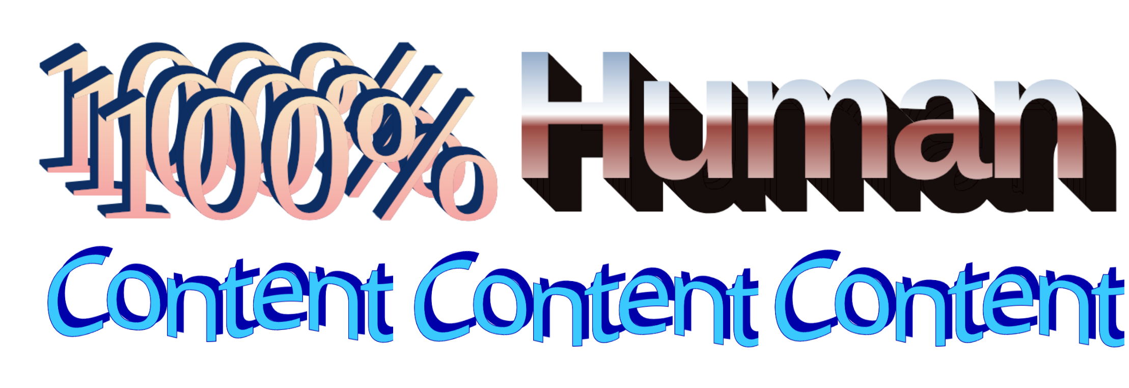 100% humand made content label